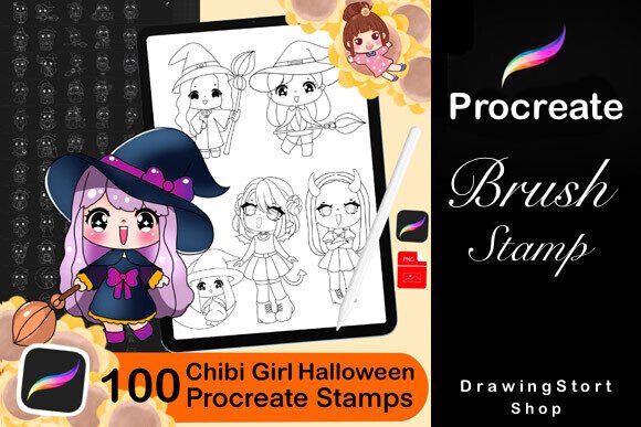 100 Procreate Chibi Girl Halloween Stamp: A Digital Artist's Guide