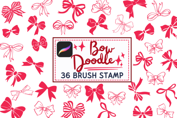 Bow Doodle: The Sketch Style Procreate Stamp Brush for Creative Projects