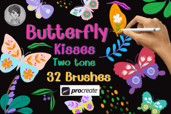 Butterfly Kissed Brush Stamp Procreate