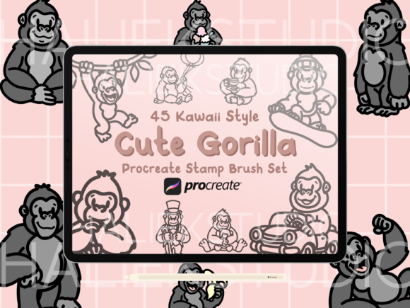 Gorillas Procreate Stamp Brush Set: A Strategic Asset for Digital Creators