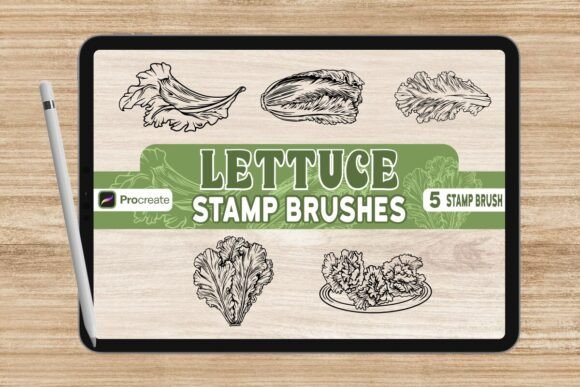 Lettuce Brush Stamp Set for Procreate: Elevate Your Digital Art