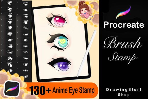 Mastering Anime Art with the Ultimate 130 Procreate Anime Eye Stamps Collection