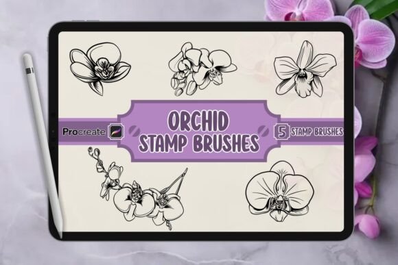 Orchid Brush Stamp Set for Procreate: A Practical Review