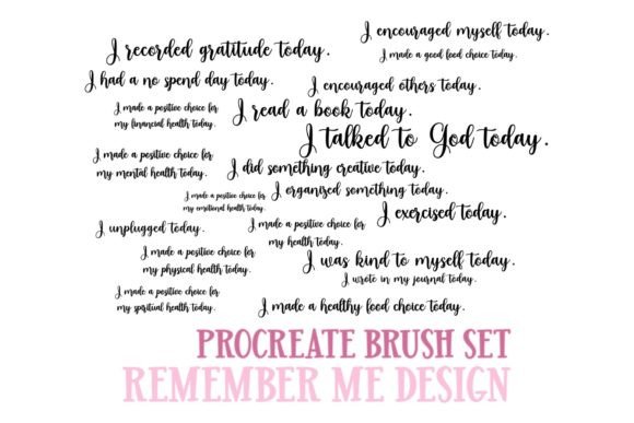 Positive Planner Procreate Brush Set