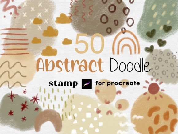 Procreate Boho Abstract Stamps Shapes: Elevating Digital Art with Versatile Textures
