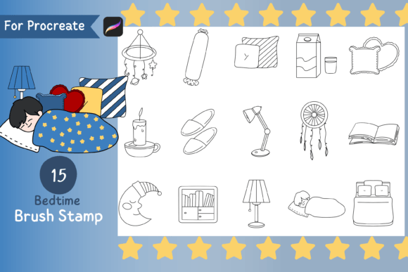 Procreate Brush Stamp Bedtime: Creative Doodles