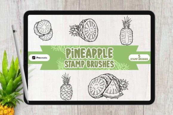 Unleash Your Creativity with the Pineapple Brush Stamp Set for Procreate