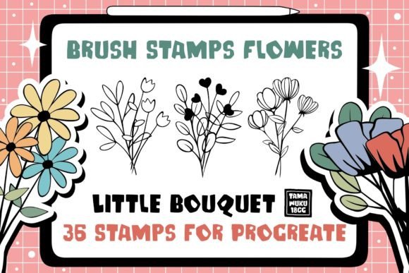 Unlock Your Creative Potential with the Little Bouquet Procreate Brush Stamp Set